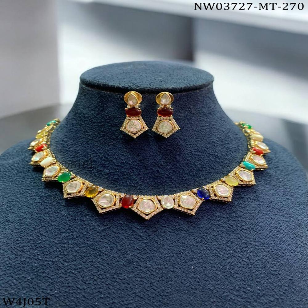 Premium moissanite Necklace with Earrings