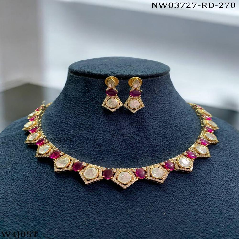 Premium moissanite Necklace with Earrings