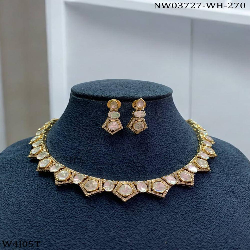 Premium Moissanite Necklace With Earrings - Gender: Women