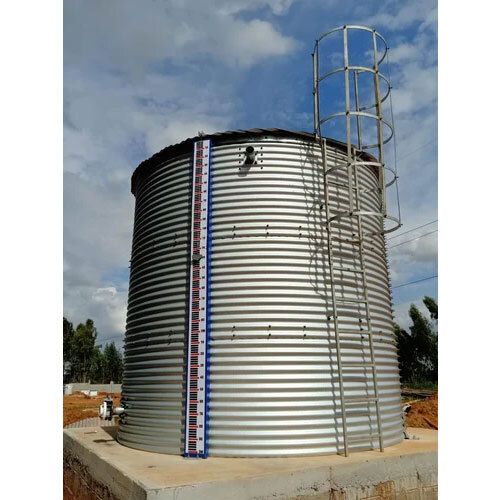 Zincalume Water Storage Tank Capacity 100000 L - Color: Silver