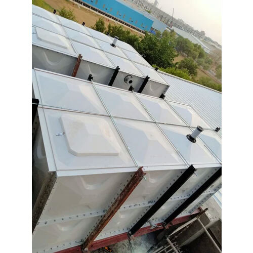 Stp And Etp Frp Panel Type Water Storage Tank - Color: Silver