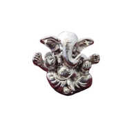 Silver Ganesh Statue - Metal, Standard Size, Polished Silver Finish | Intricate Indian Design, Elegant Business Gift For Associates