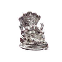 Silver Sheshnaag Ganesh Statue - Material: Resin