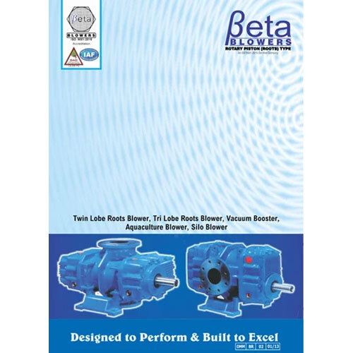 Tri Lobe Roots Blower - Iron & Other Material, Blue Color, 220 Volt Electric Source | Industrial Application, 1 Year Warranty