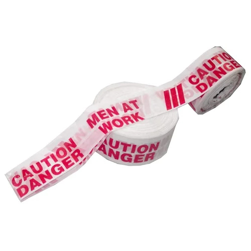 White Caution Tape - Length: 200-250 Meter (M)
