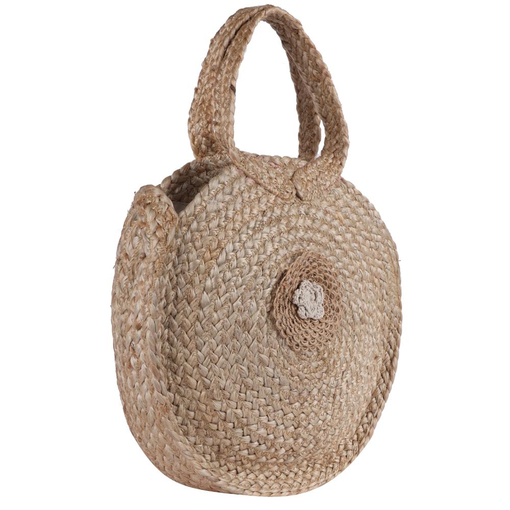 Jute Oval shape eco-friendly ladies shoulder bag