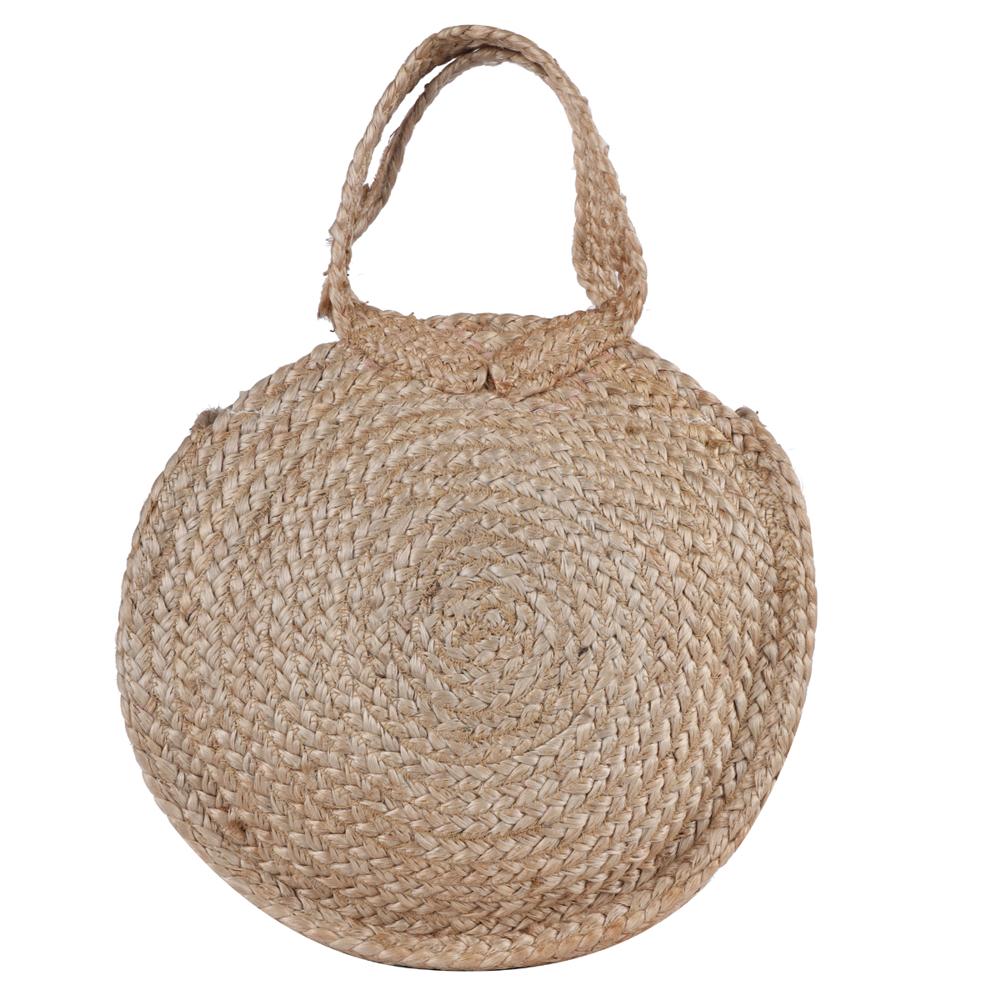 Jute Oval shape eco-friendly ladies shoulder bag