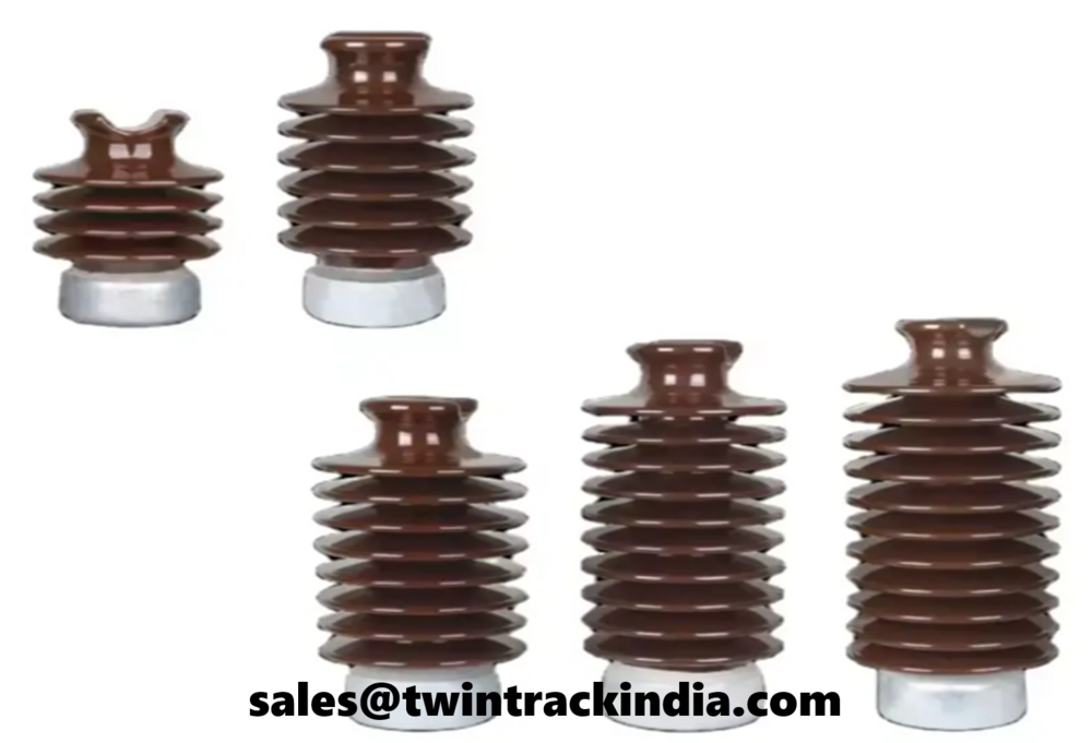 Porcelain Station Post Insulator - Standard Size, Brown White Color, 52 Kv Rated Voltage | Durable Porcelain Material, Polished Surface Treatment