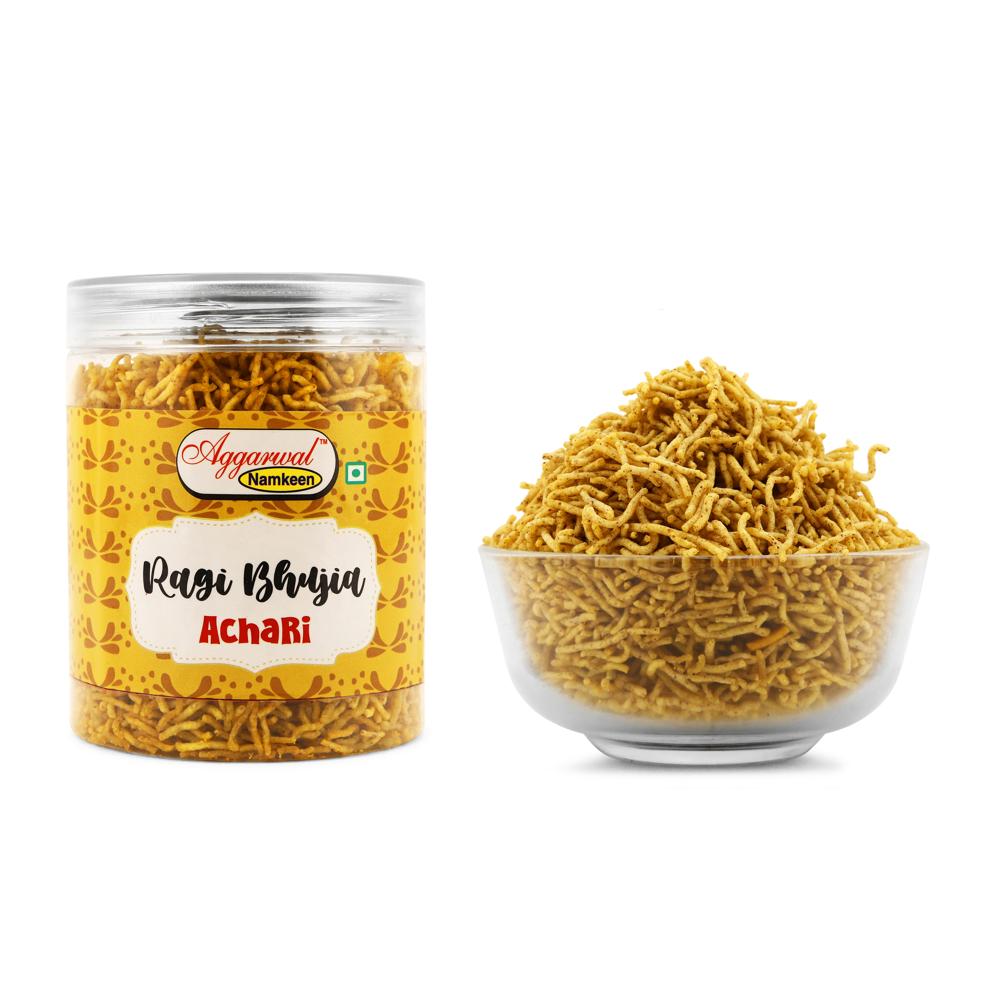 Ragi (Nachani) Achari Bhujiya - Feature: Healthy Snacks