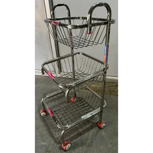 10 Inch SS Fruit Trolley