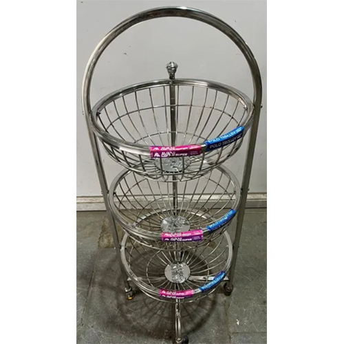 15 Kg Stainless Steel Fruit Trolley