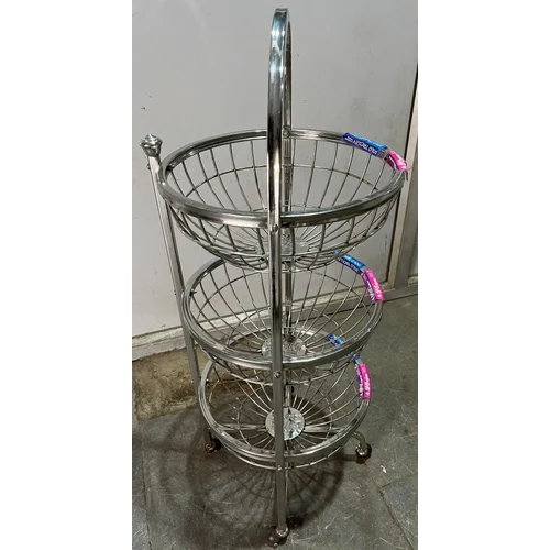 15 Kg Stainless Steel Fruit Trolley