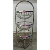15 Kg Stainless Steel Fruit Trolley