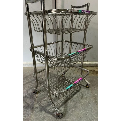 SS Penguine Kitchen Fruit Trolley