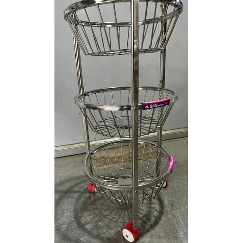 SS Round Fruit Trolley
