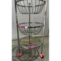 SS Round Fruit Trolley