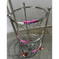 SS Round Fruit Trolley
