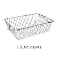 Ss Square Basket - Color: Silver
