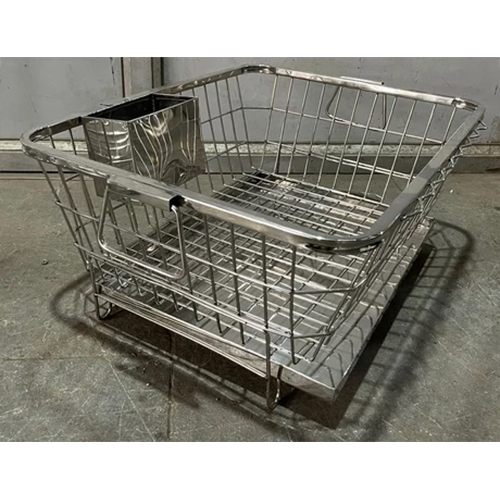 Ss Square Kitchen Basket - Color: Silver