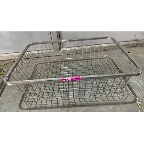 Silver Ss Kitchen Basket - Feature: Easy To Clean
