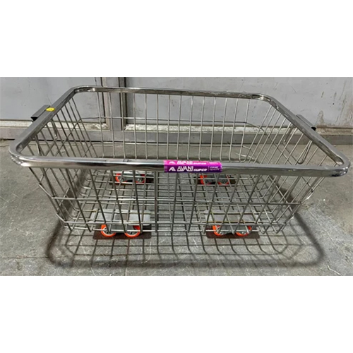 Ss Kitchen Corner Basket - Color: Silver