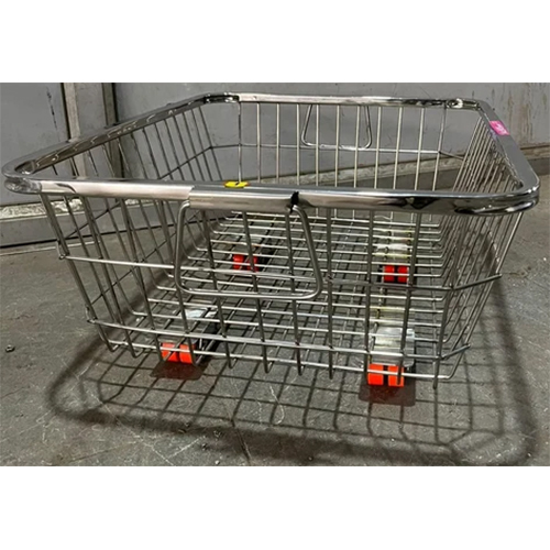 Ss Kitchen Corner Basket - Color: Silver