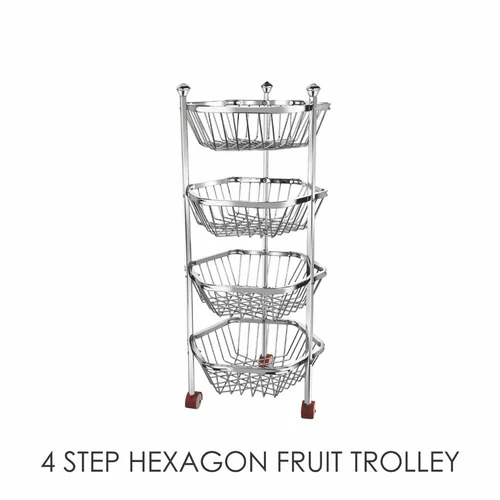 4 Step Hexagon Fruit Trolley