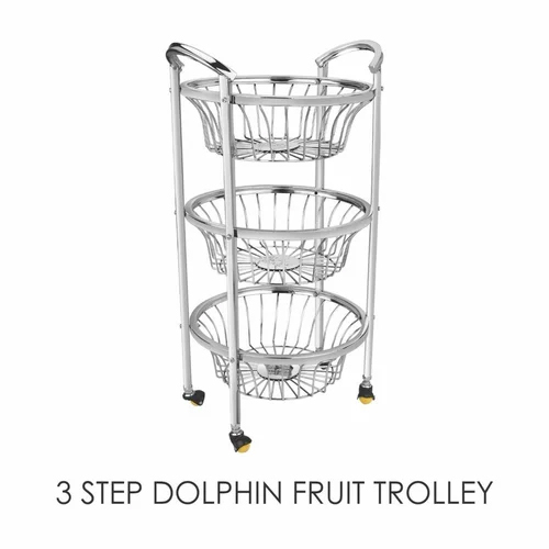 3 Step Dolphin Fruit Trolley