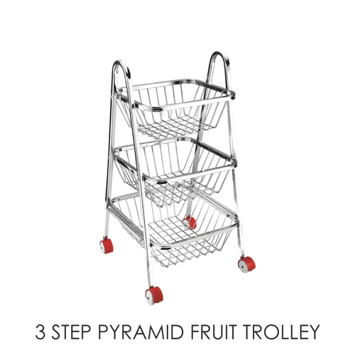 3 Step Pyramid Fruit Trolley