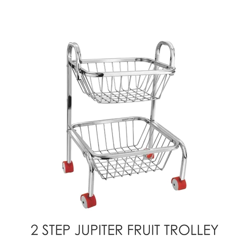 Two Step Trolley 2 Step Jupiter Fruit Trolley - Color: Silver at Best Price in Vasai ...