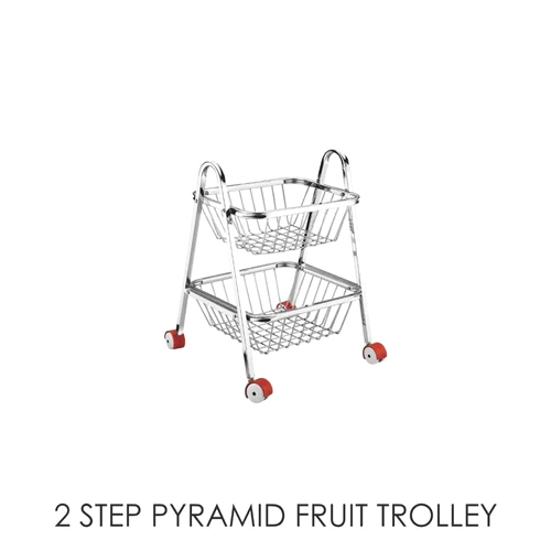 2 Step Pyramid Fruit Trolley