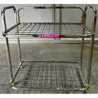 Stainless Steel Shoes Rack - Color: Silver