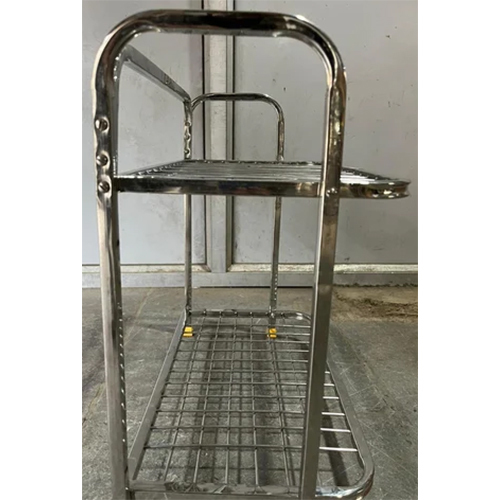 Stainless Steel Shoes Rack - Color: Silver