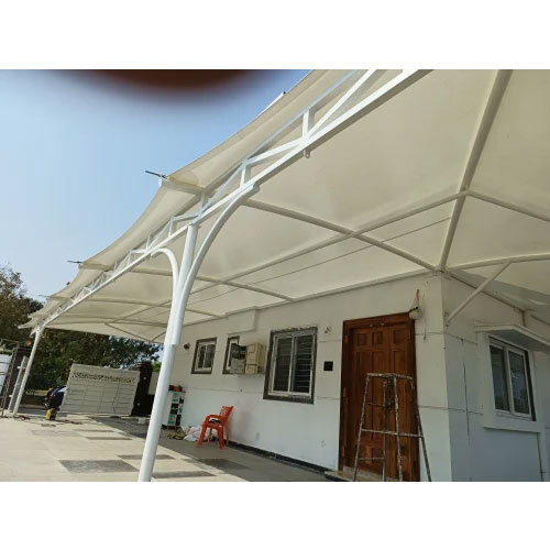 Entrance Canopy Tensile Fabric Structure - Color: White