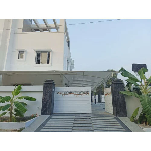 Entrance Canopy Tensile Fabric Structure - Color: White