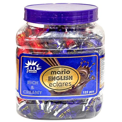 122 Pieces Mario English Eclares Toffee Jar - Flavor: Different Available
