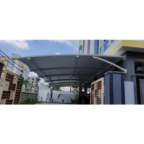 Tensile Fabric Structures - White Tensile Fabric, Plain Style , Elegant And Durable Solution For Commercial Applications