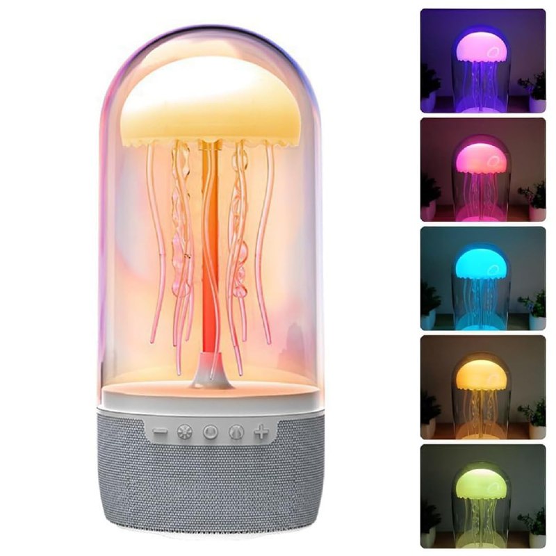 Jellyfish Lamp Bluetooth Speaker  7 Color Changing - Color: Multi