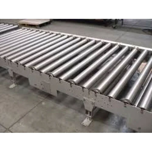 Gravity Roller Conveyor - Mild Steel, 1500mm Length, Silver Color, Electric Powered | Ideal For Industrial Applications, 1-year Warranty