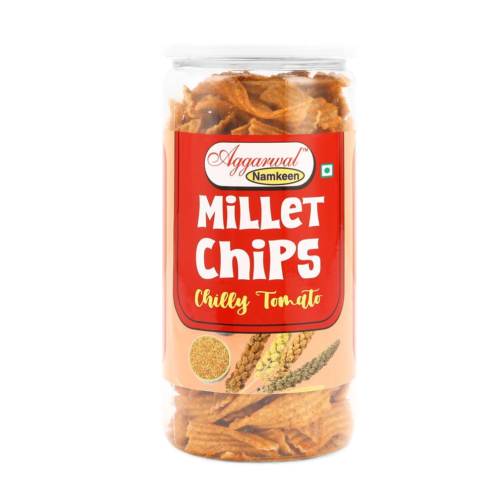Millets Chilly Tomato Chips - Feature: Healthy Snacks