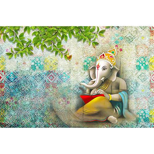 Ganesha Customised Embossed Wallpaper