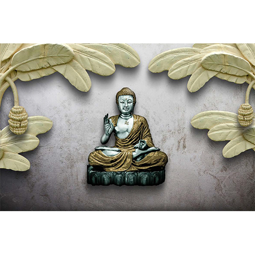 Buddha Customised Embossed Wallpaper