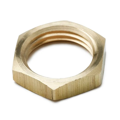 Brass Check Nut - Brass, M4 Size, Golden Color, Polished Finish | Designed for Industrial Applications, Backed by Warranty