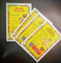 Printed Restaurant Menus - Color: Multicolor Avilable