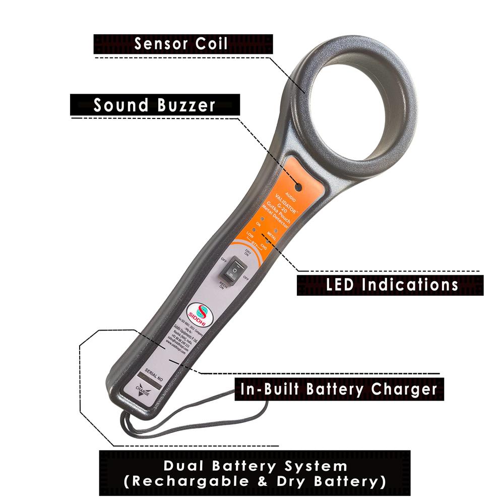 HAND HELD GUTKA POUCH METAL DETECTOR