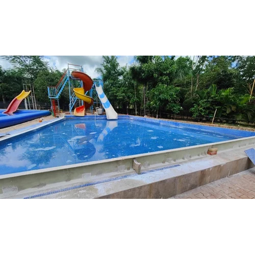 4 Feet Frp Water Park Swimming Pool - Color: Blue