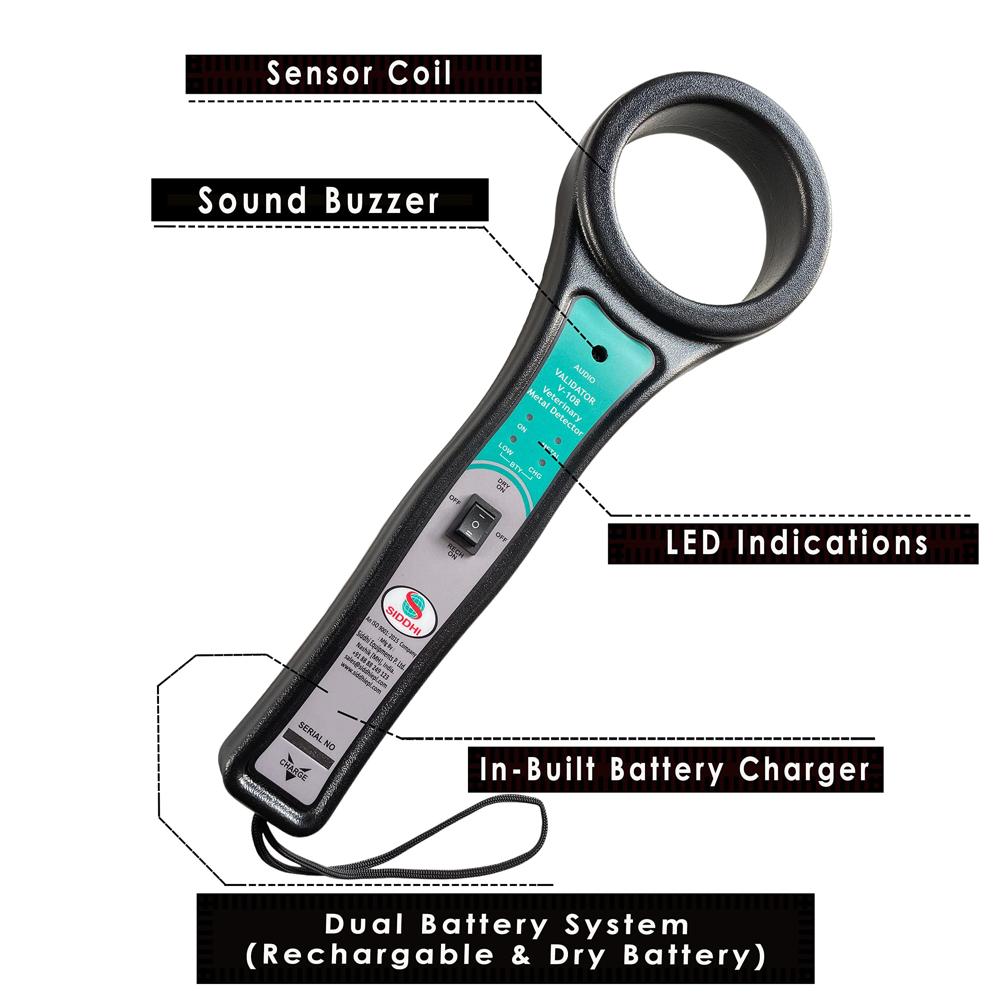 HAND HELD VETERINARY METAL DETECTOR