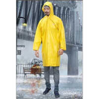 Kids Pvc Raincoat - Color: Yellow