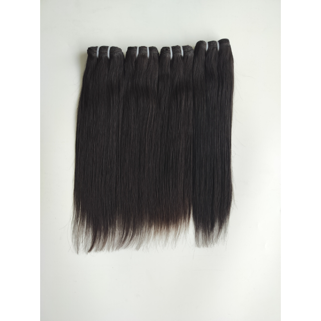 Natural Black Straight Human Hair Weft Extensions