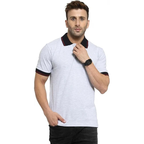 Men Collar Cotton T-Shirt